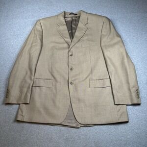 Polo University Ralph Lauren Vintage Silk/Wool Sport Coat Blazer 44R Beige NOTE